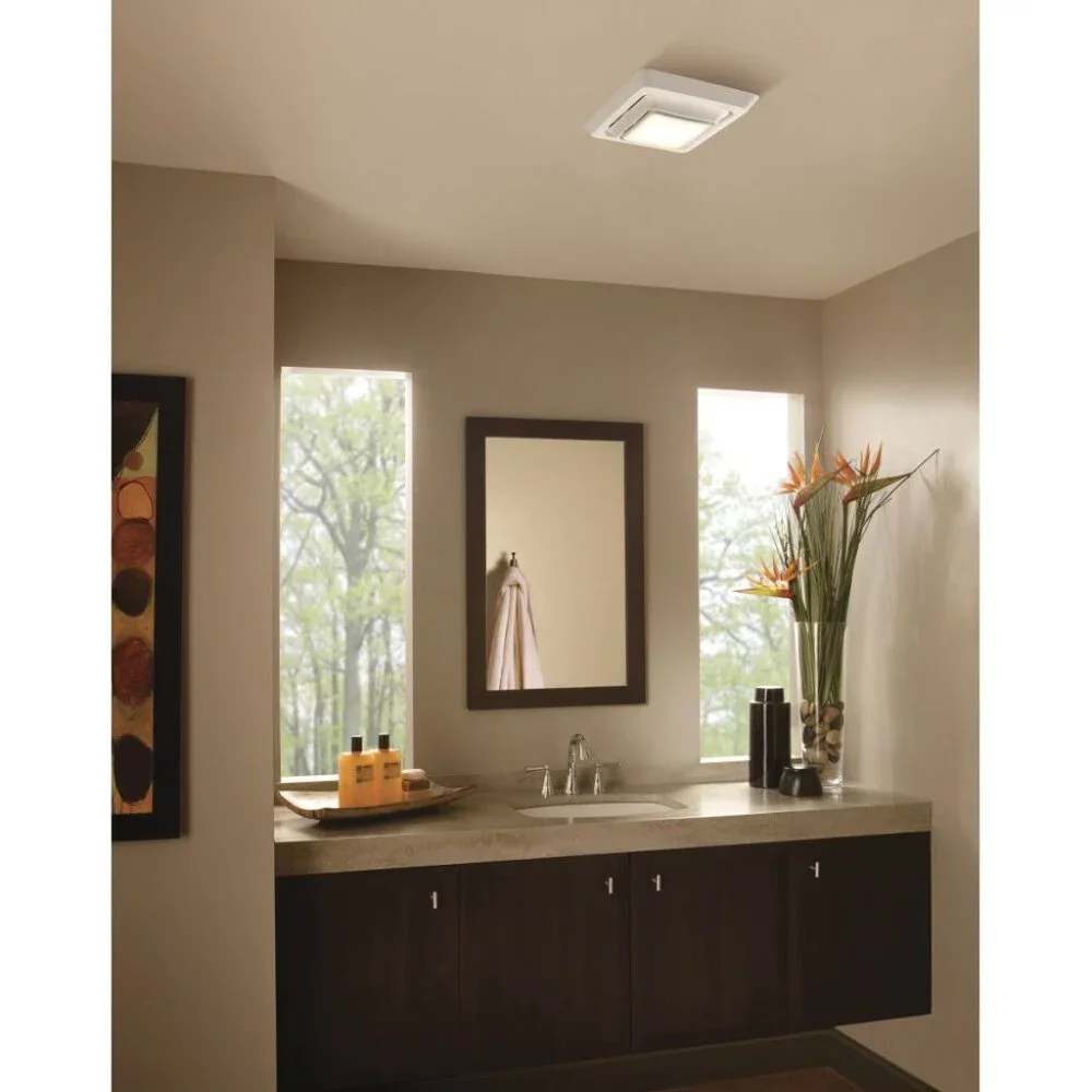 Broan Nutone FG600 Bathroom Exhaust Fan Grille Cover with LED Light in White